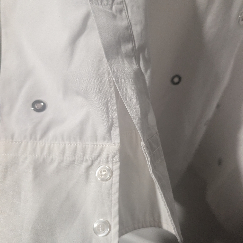SPORTMAX | Elio eyelet-embellished cotton-poplin shirt In White - Picture 9 of 12
